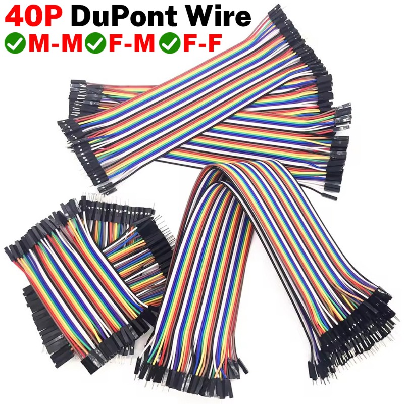 Breadboard Jumper Wire - Zestaw przewodów typu ribbon Dupont 40-pin,