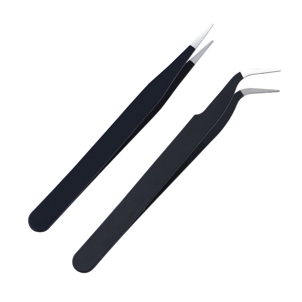 Diy Electronics Supplies - 2 szt. Precyzyjne antystatyczne pęsety ESD
