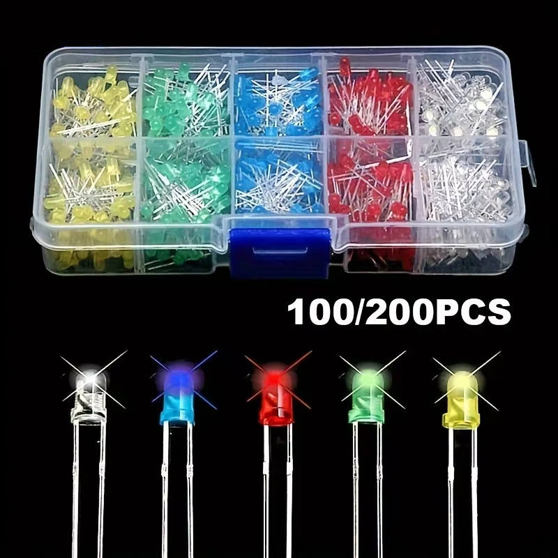R/Diy Electronics - Zestaw diod LED 3mm 5mm wielokolorowych