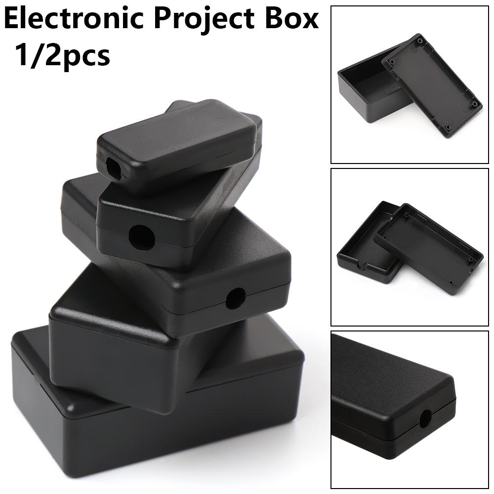 Diy Electronics Supplies - 1/2 szt. Plastikowa wodoodporna czarna obudowa