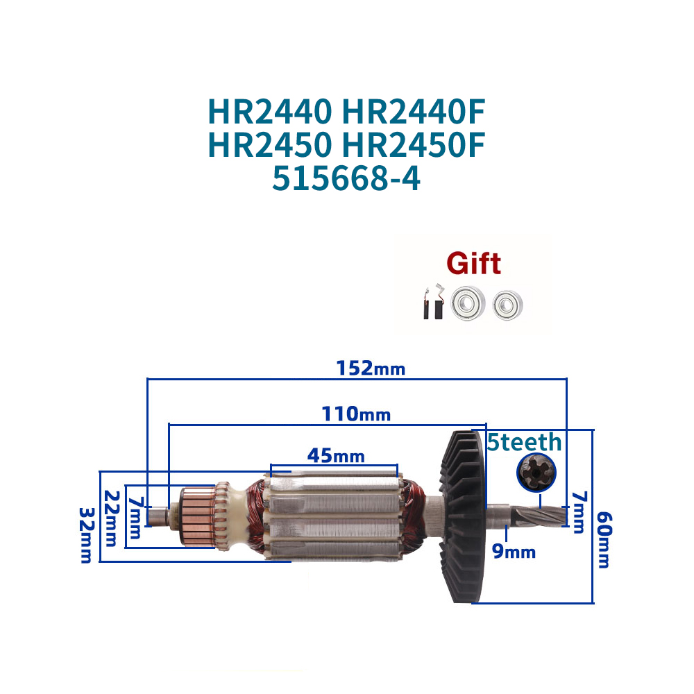 Wirnik 220-240V do Makita HR24 – Makita Drill Hp1640 recenzja i cena